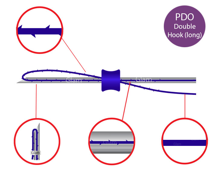 Glam Lifting Thread 2 Hook 23g 60mm 200mm